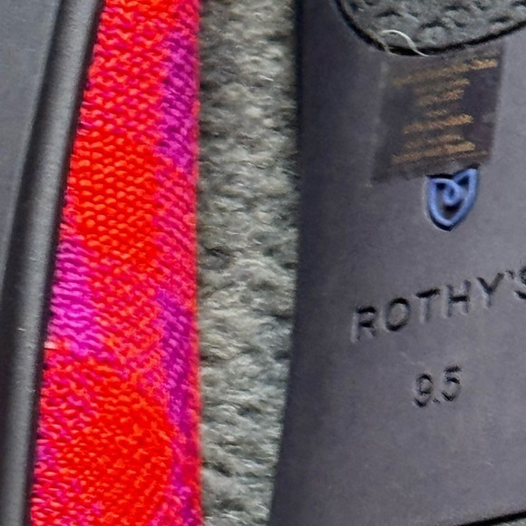 Rothy's The Square Pomegranate Gingham Ballet Flat Size W9.5 NWOB - Picture 8 of 9